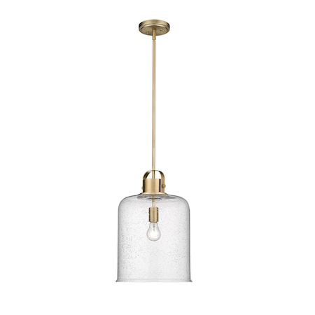 Z-Lite Kinsley 1 Light Pendant, Heirloom Gold And Clear Seeded 340P12-HG